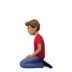 🧎🏽‍♂️ man kneeling: medium skin tone display on Apple